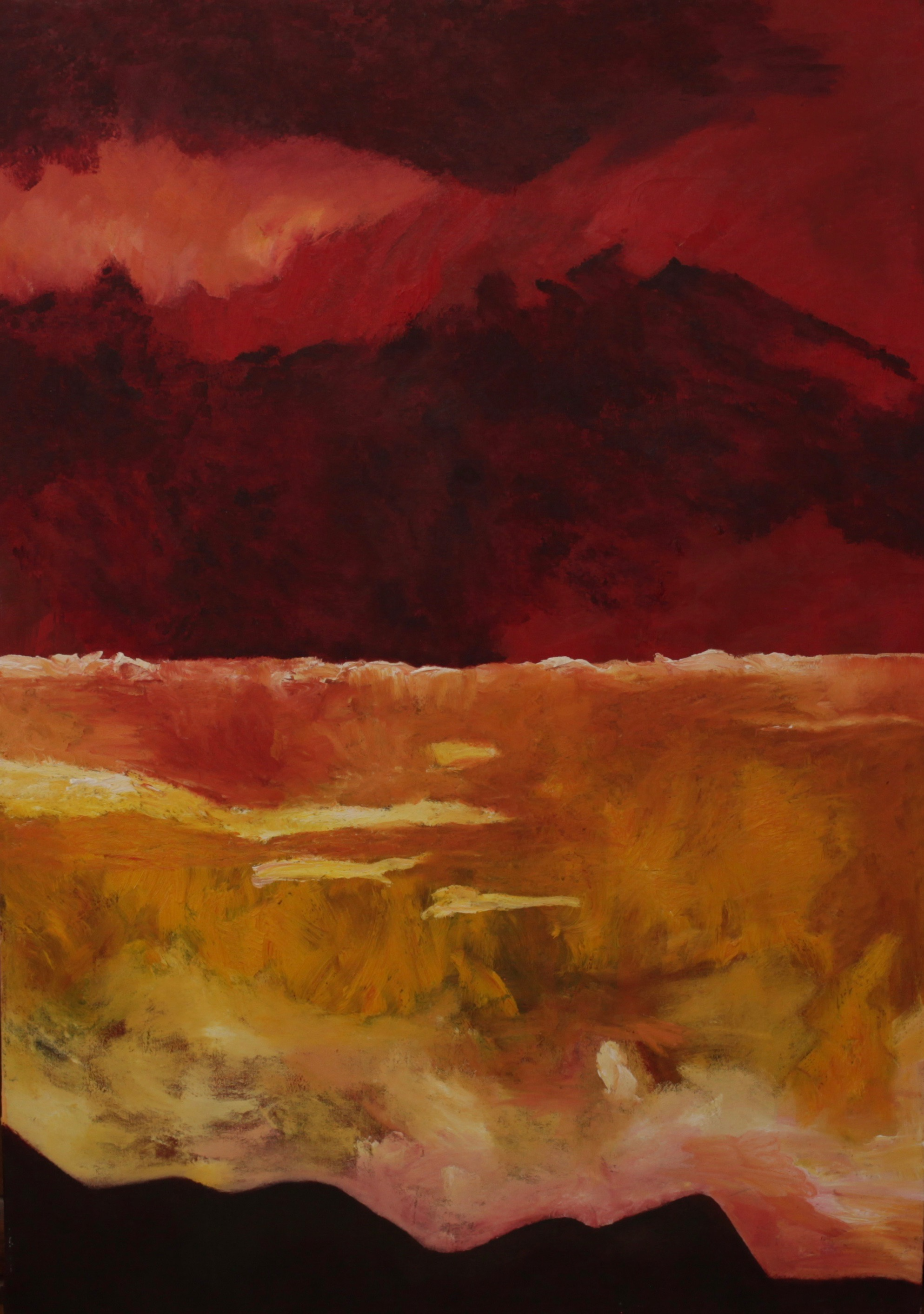 Abstract: Sm Sunset, Oil on Canvas 94 x 121cm