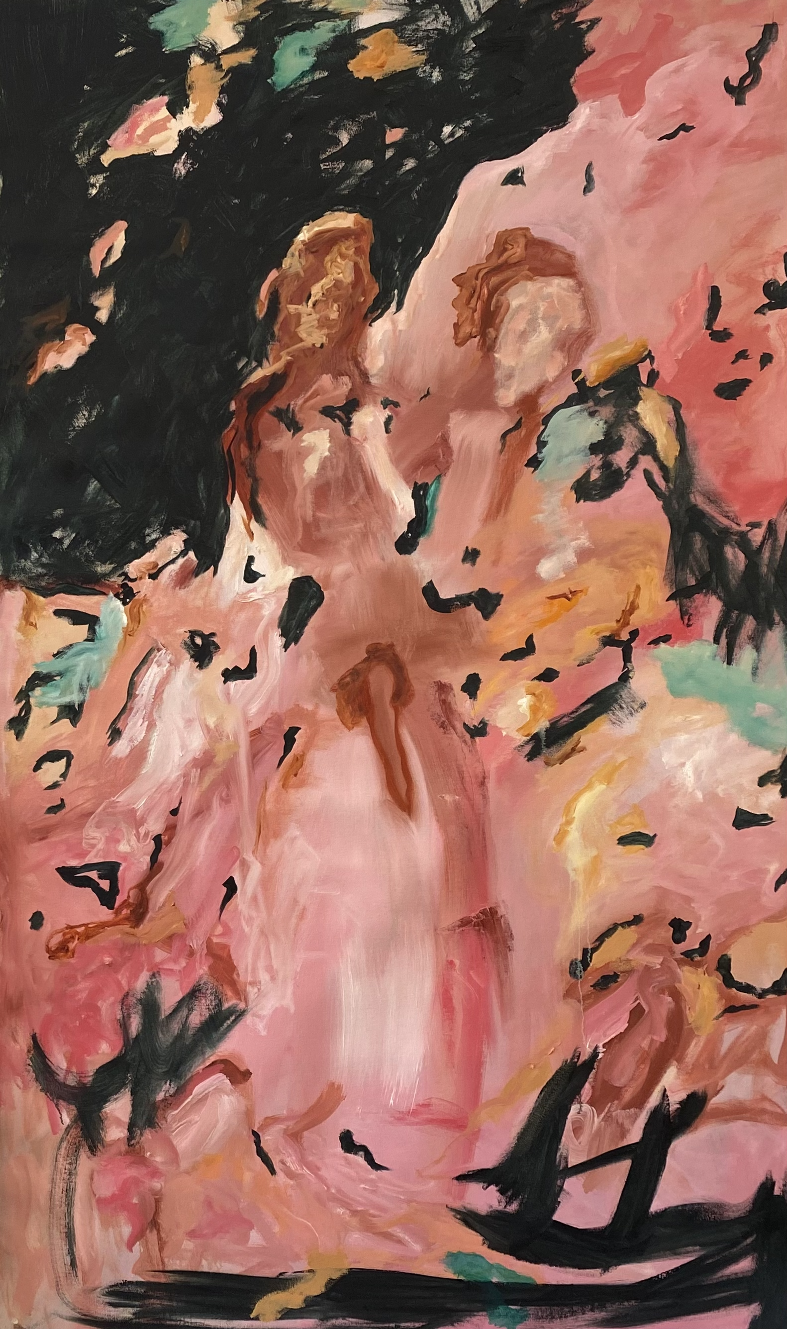 Abstract: Signal Loss, Oil on Canvas