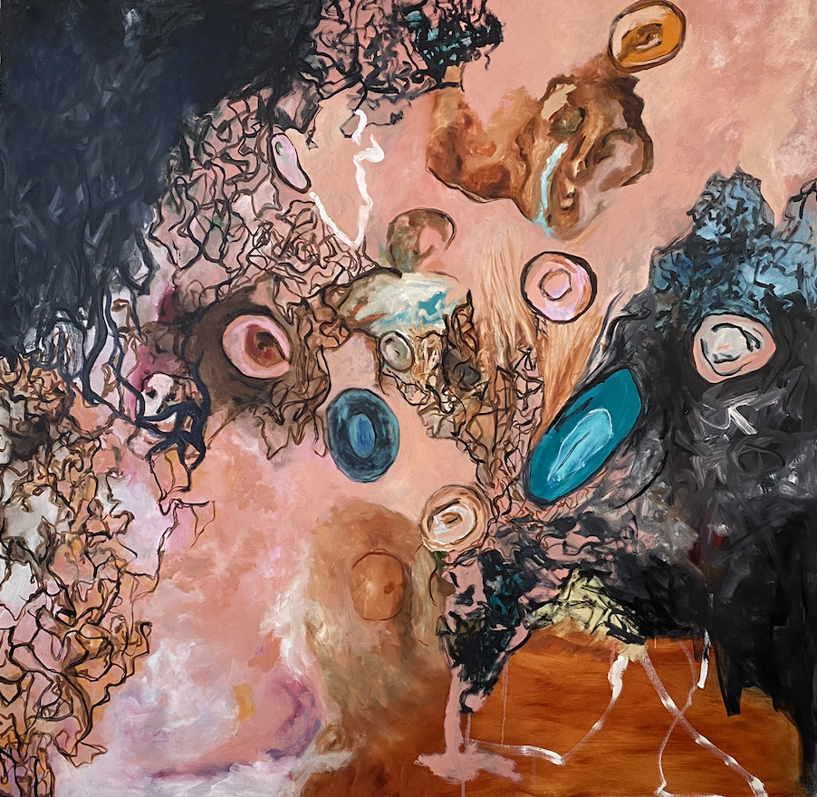 Abstract: Unfolding, Oil on Canvas 152 x 152cm