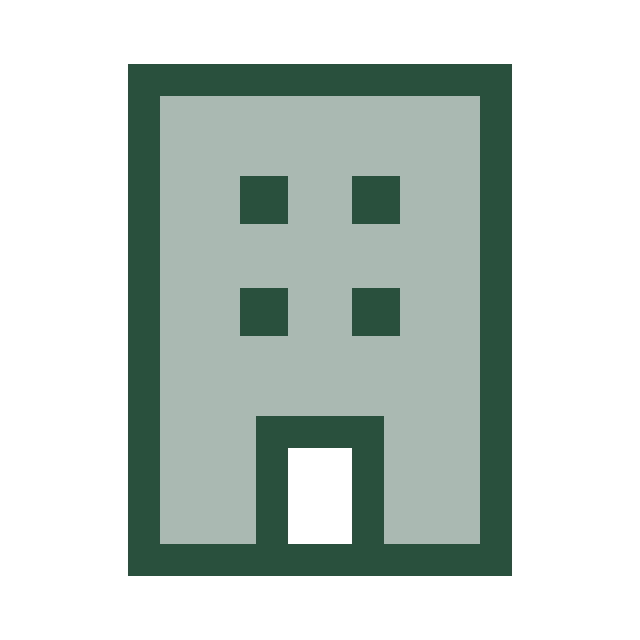 two tone green apartment icon