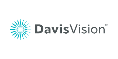 Davis Vision logo with a blue circular design and gray text.