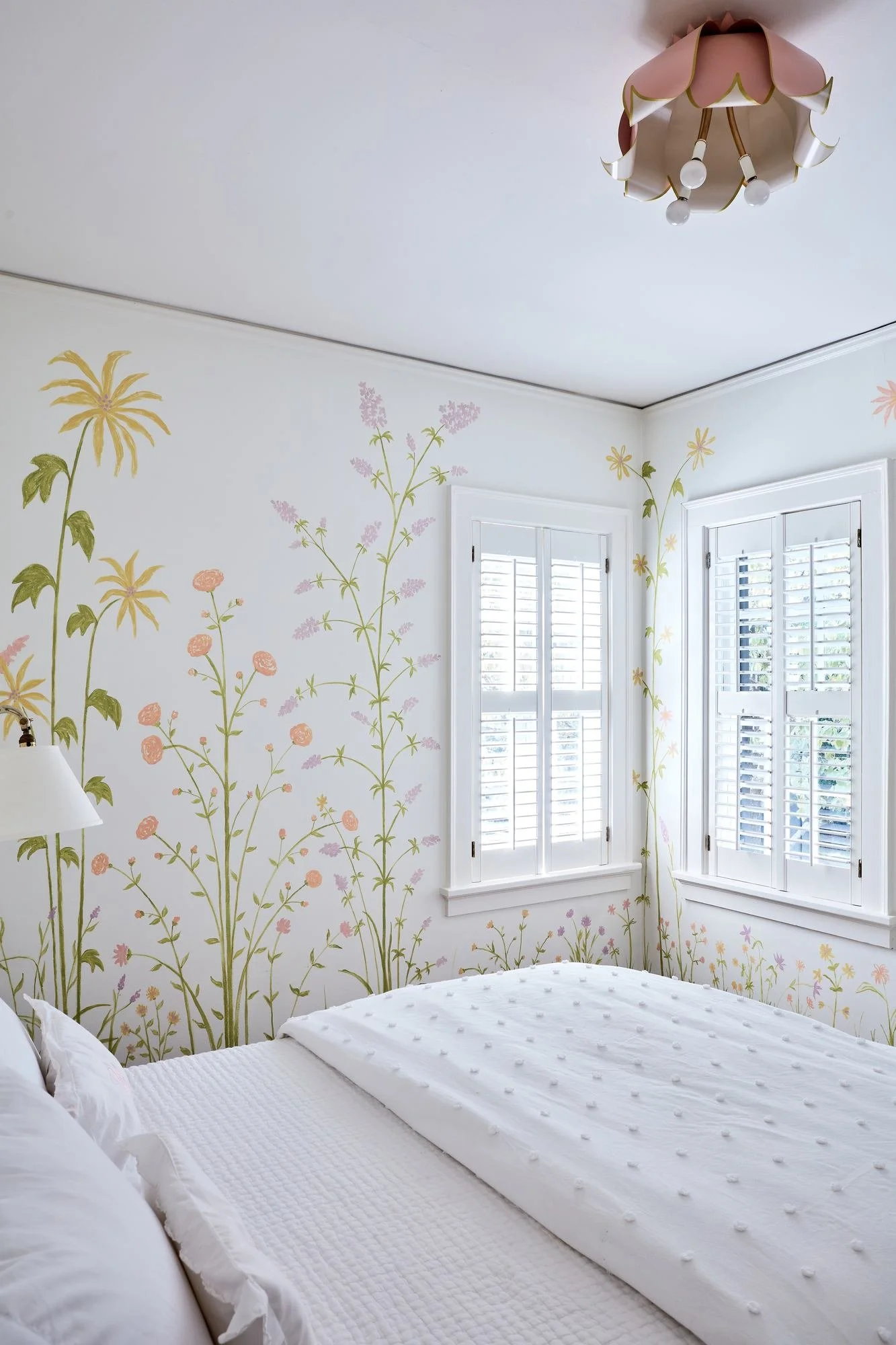 Woodward-Way-girls-bedroom-floral-mural-wallpaper-petal-light-fixture.jpg