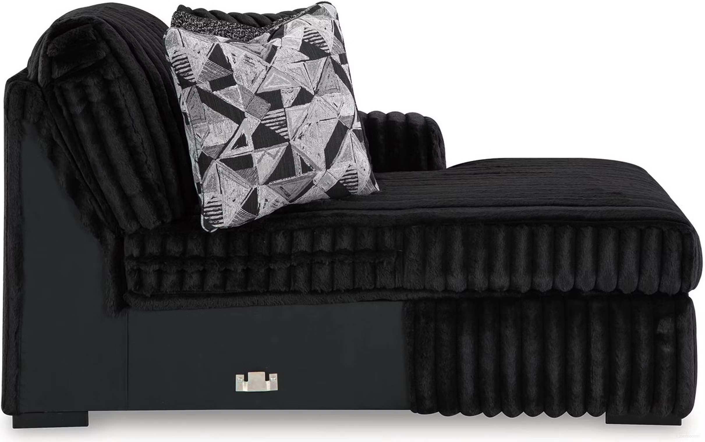 Oversized contemporary 4-piece sectional with jumbo corduroy upholstery, reversible cushions, corner chaise, and plush seating.
