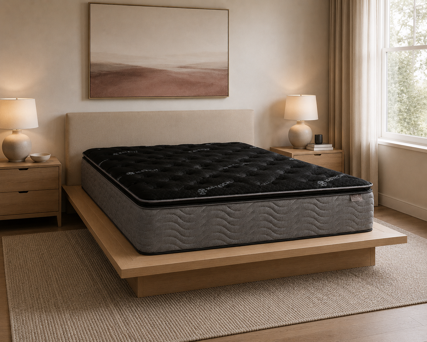 Clarion mattress featuring Quantum Pocket Coil support and reinforced edge support