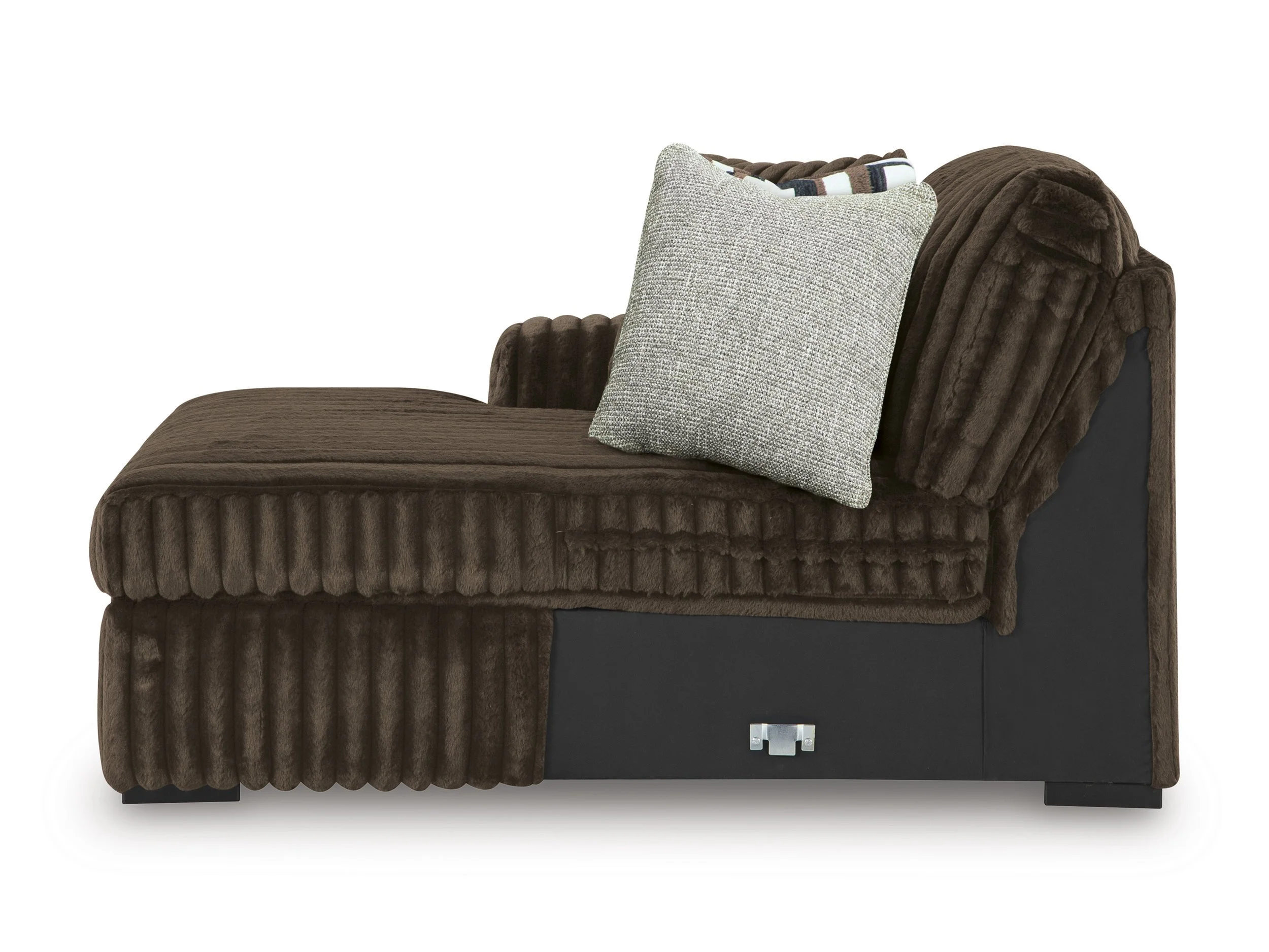 Oversized contemporary 4-piece sectional with jumbo corduroy upholstery, reversible cushions, corner chaise, and plush seating.