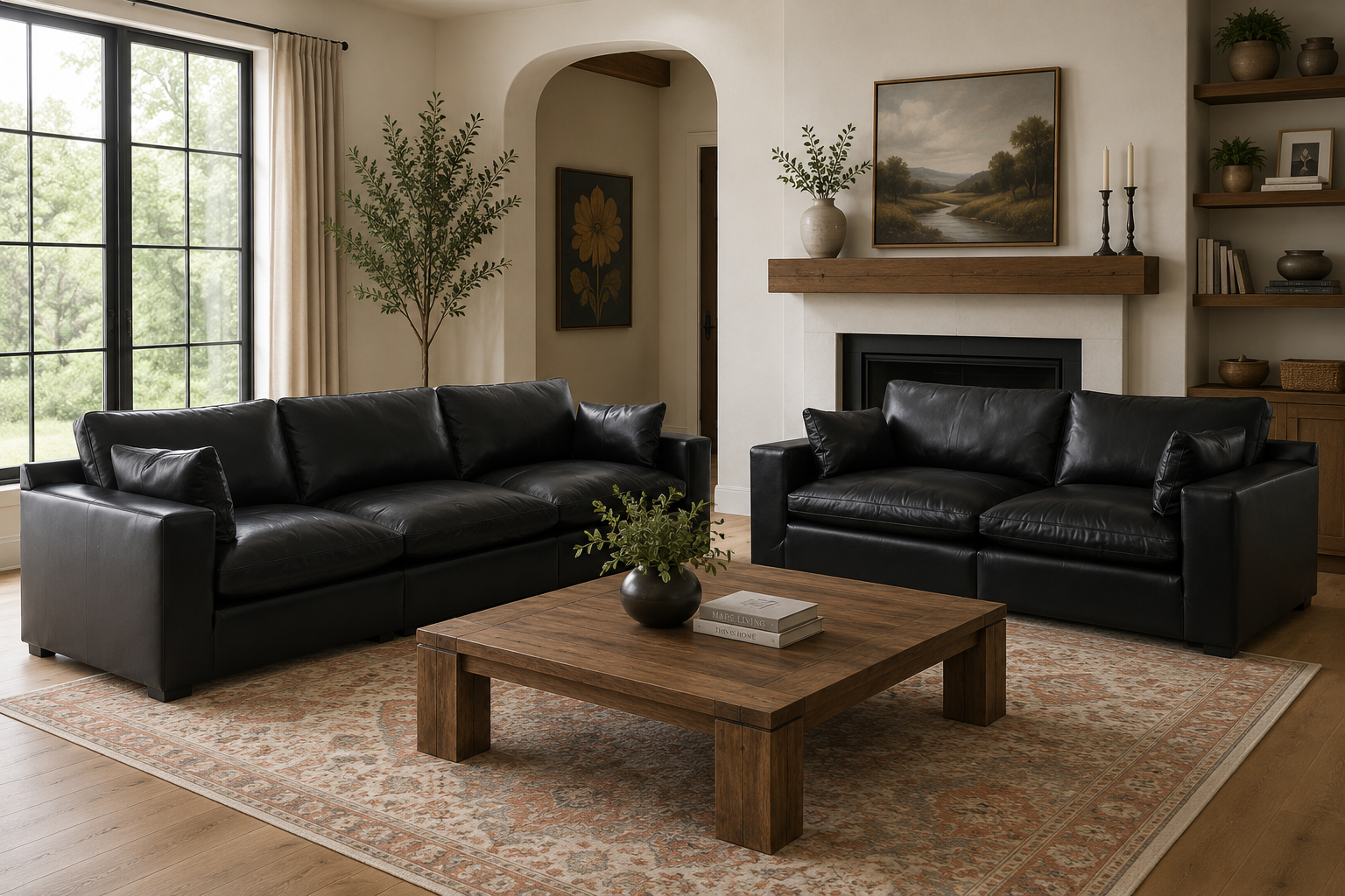 Esther Modular Leather Sofa & Loveseat Collection - Special Order