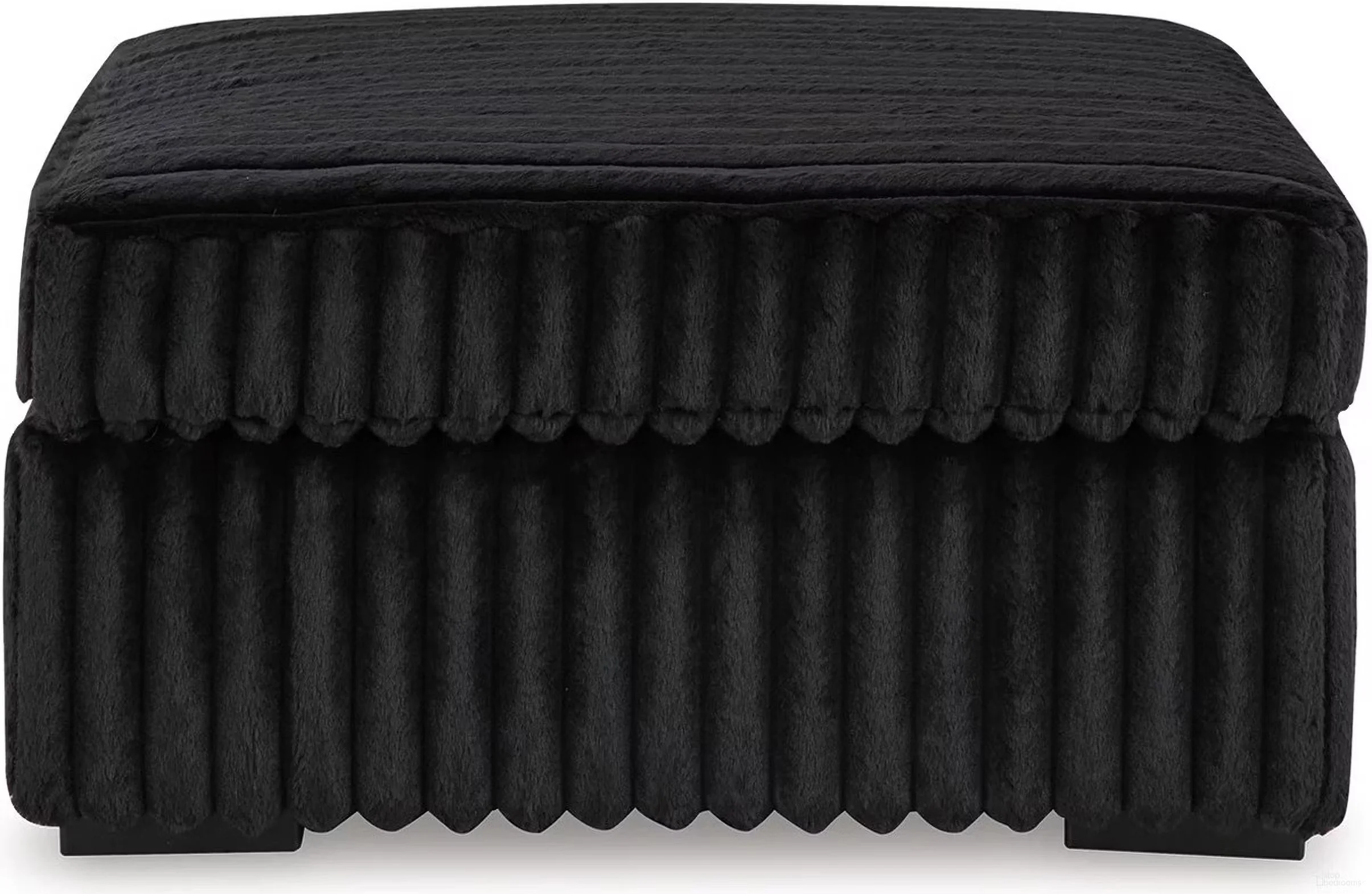 Matching oversized upholstered ottoman with jumbo corduroy fabric, plush cushioning, and contemporary styling.