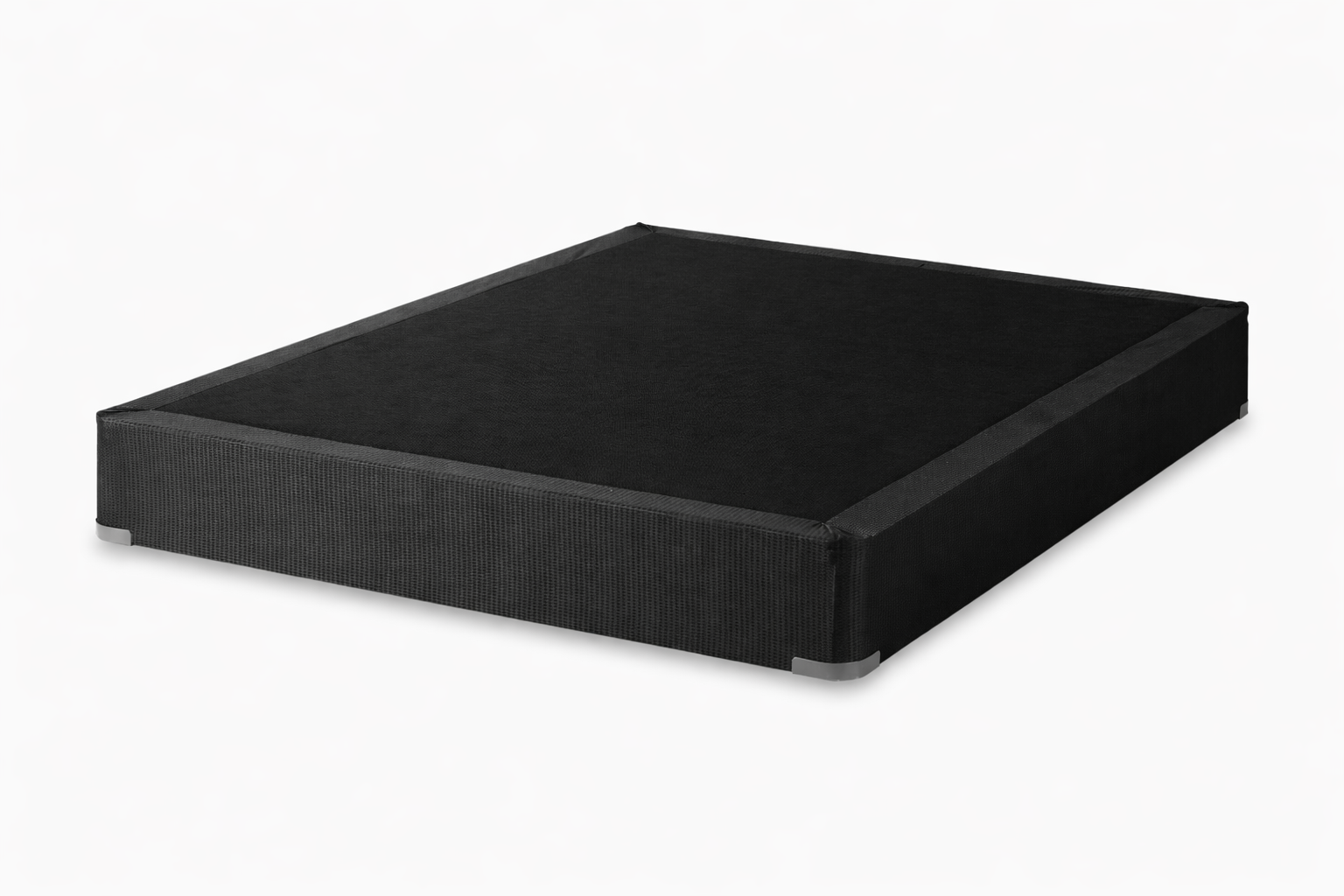 Black 9-inch upholstered wood box spring foundation for mattress support