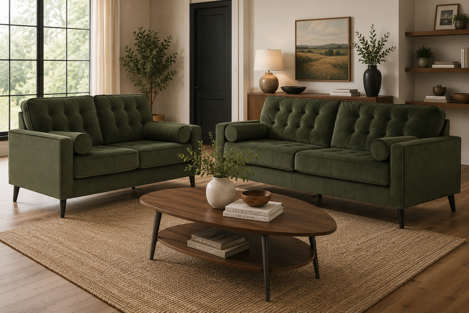 Remington Velvet Sofa & Loveseat Collection - Special Order