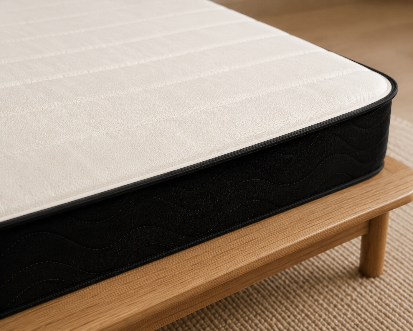 Close-up of the Cloud Burst extra firm mattress quilting and comfort layers