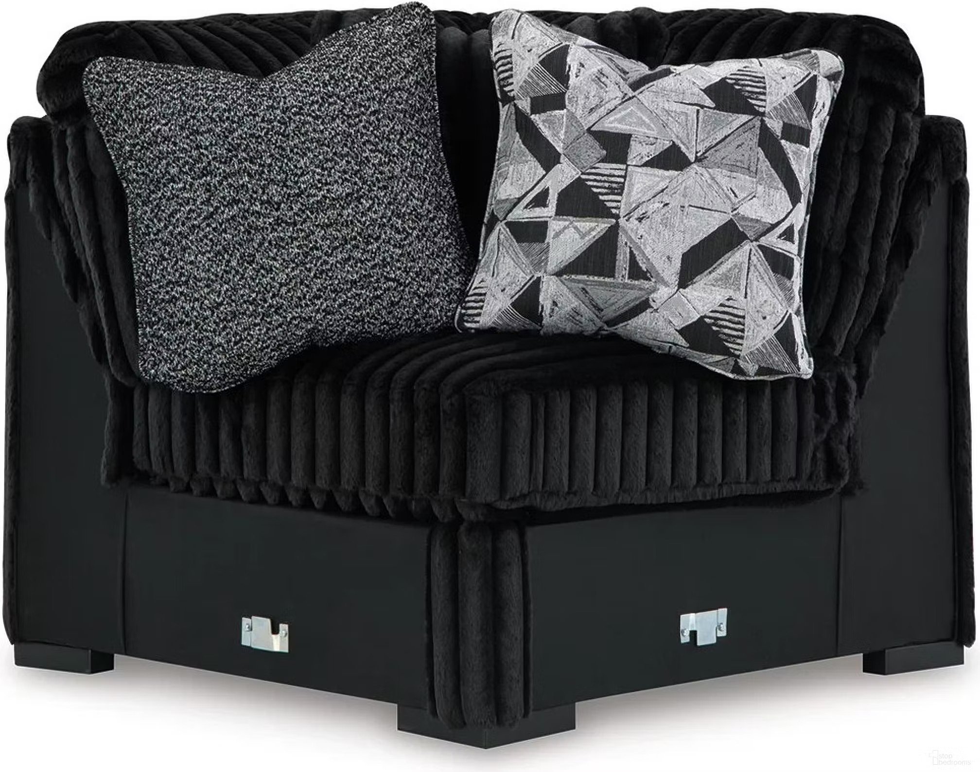 Oversized contemporary 4-piece sectional with jumbo corduroy upholstery, reversible cushions, corner chaise, and plush seating.