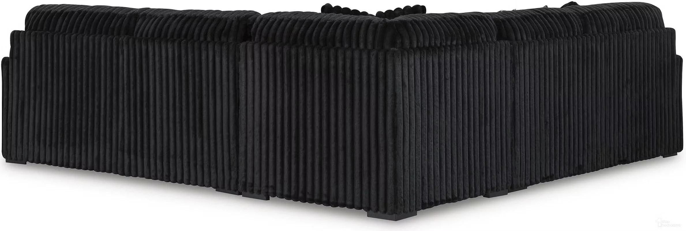 Oversized contemporary 3-piece sectional with jumbo corduroy upholstery, reversible cushions, wedge seating, and plush comfort.