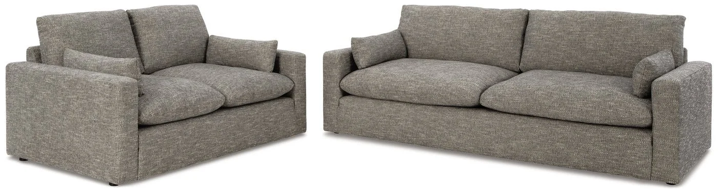 Dawson sofa and loveseat collection on a white background featuring a contemporary sofa and matching loveseat.