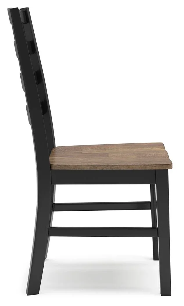 Side view of the Black Windsor dining chair featuring a contoured seat and sturdy wood construction.