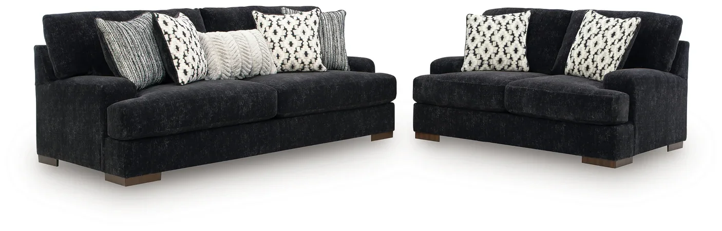 Willow sofa collection on a white background featuring a sofa and matching loveseat.