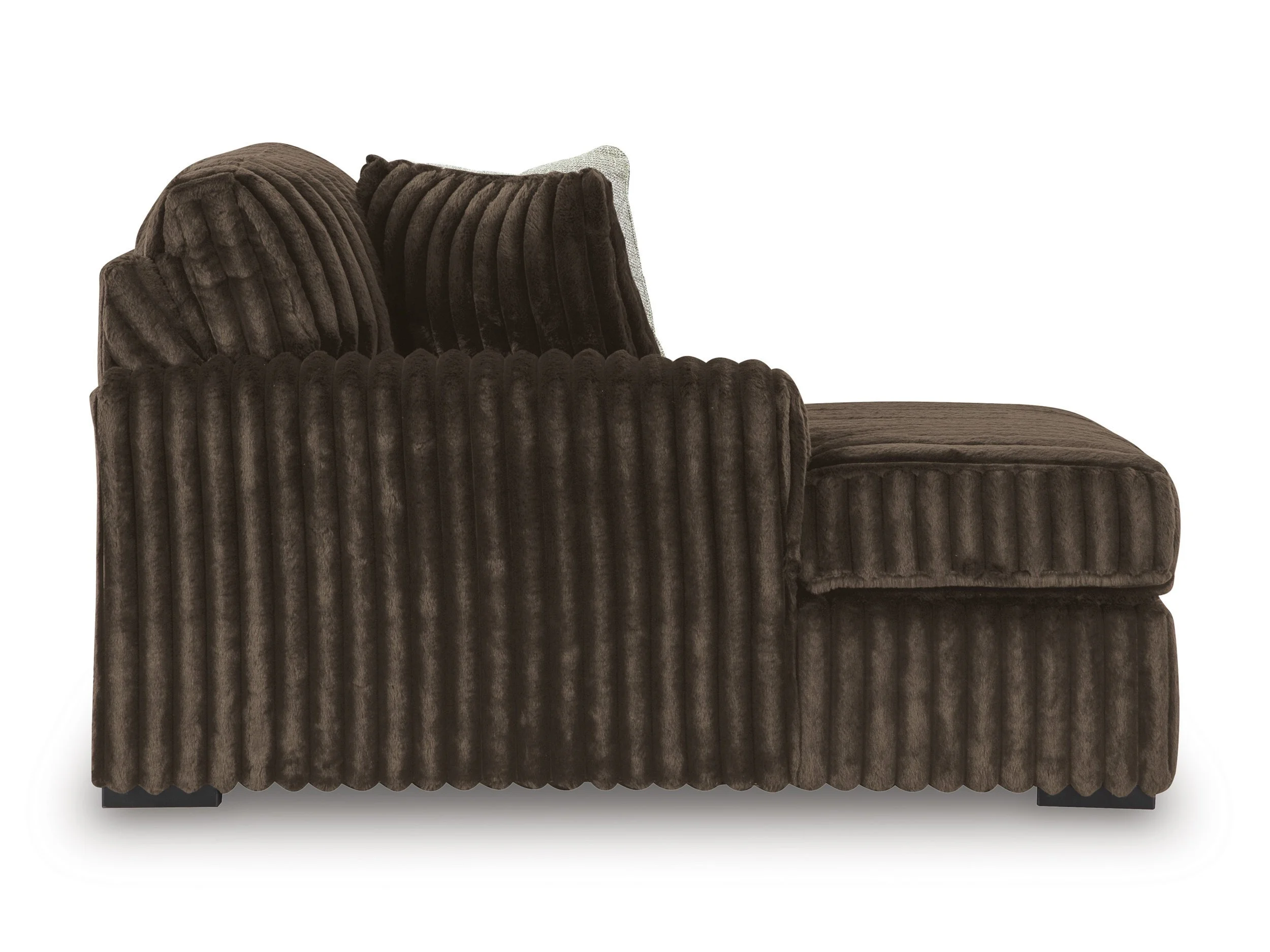 Oversized contemporary 4-piece sectional with jumbo corduroy upholstery, reversible cushions, corner chaise, and plush seating.