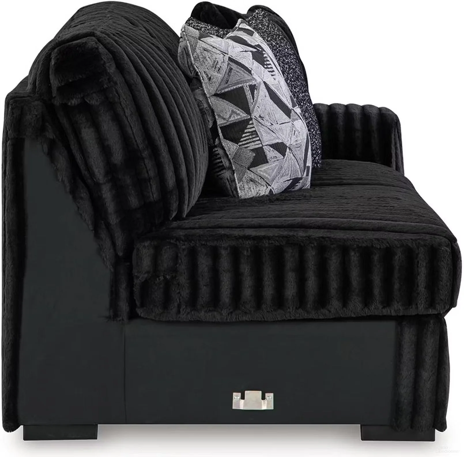 Oversized contemporary 3-piece sectional with jumbo corduroy upholstery, reversible cushions, wedge seating, and plush comfort.