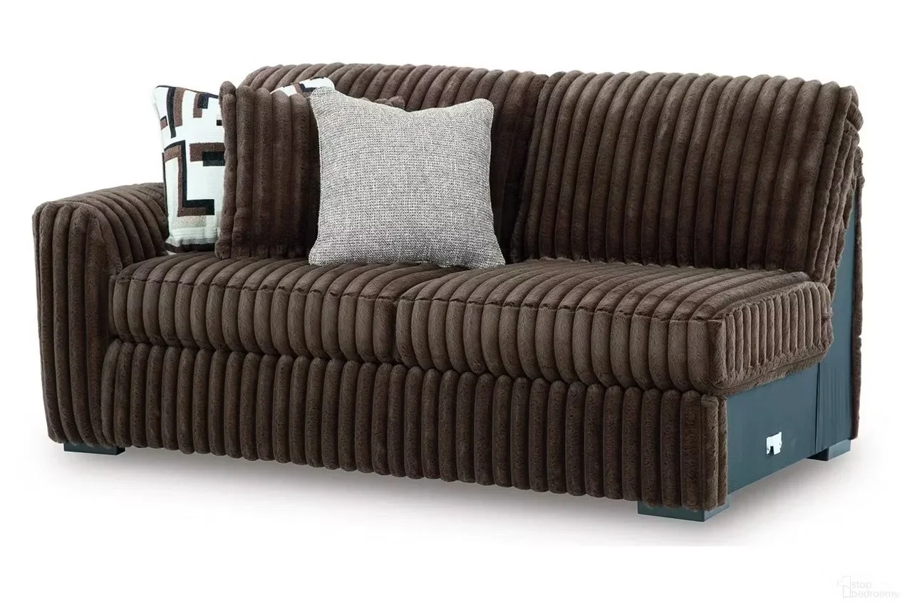 Oversized contemporary 3-piece sectional with jumbo corduroy upholstery, reversible cushions, wedge seating, and plush comfort.