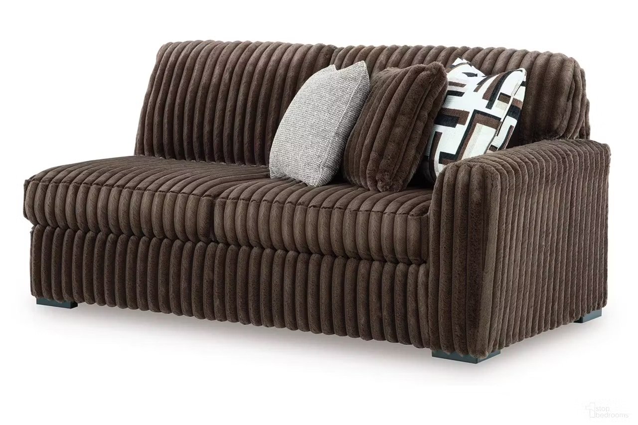 Oversized contemporary 3-piece sectional with jumbo corduroy upholstery, reversible cushions, wedge seating, and plush comfort.