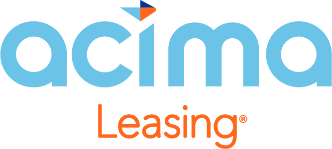 ACIMA Leasing logo with a stylized triangle above the letter 'i' in blue, orange, and white.