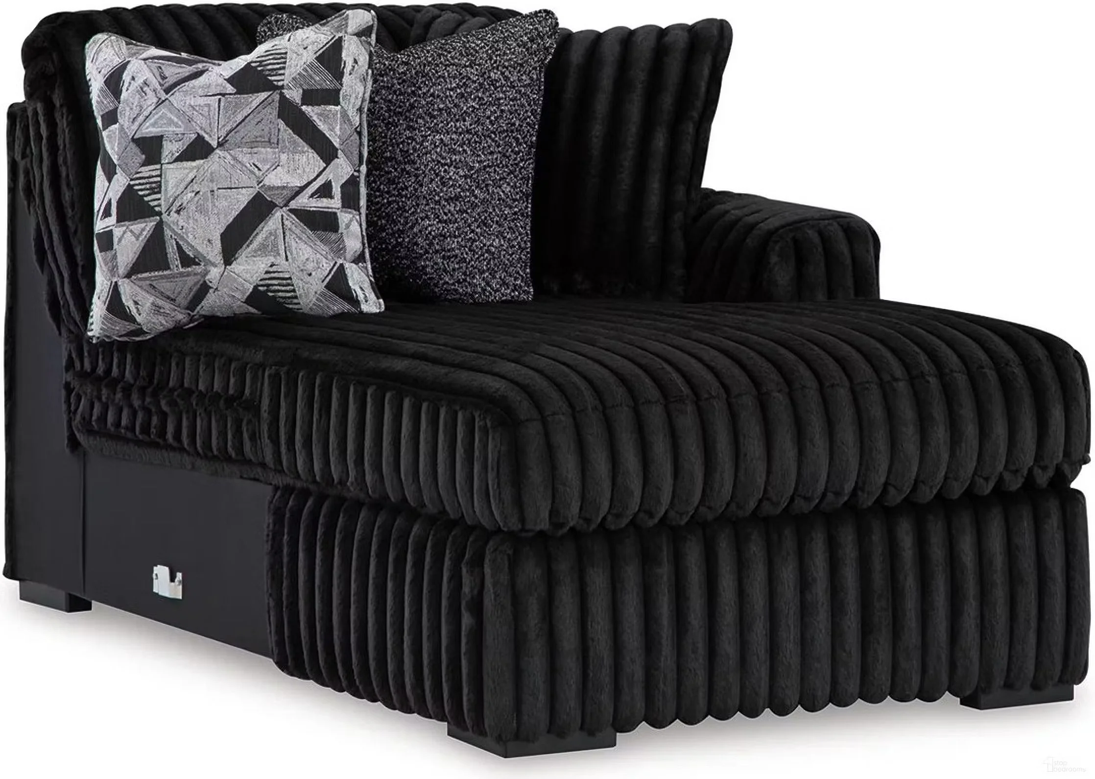 Oversized contemporary 4-piece sectional with jumbo corduroy upholstery, reversible cushions, corner chaise, and plush seating.