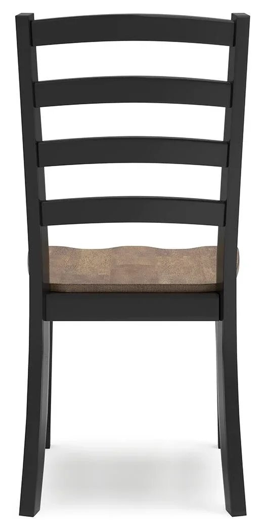 Rear view of the Black Windsor dining chair showcasing the classic ladderback design and solid wood frame.