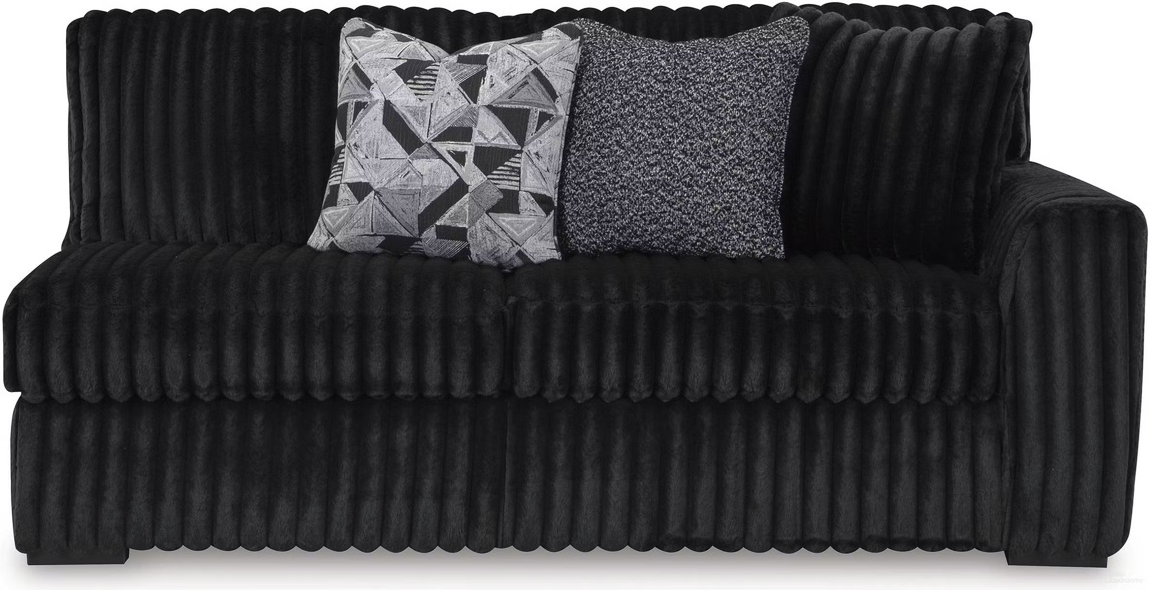 Oversized contemporary 3-piece sectional with jumbo corduroy upholstery, reversible cushions, wedge seating, and plush comfort.