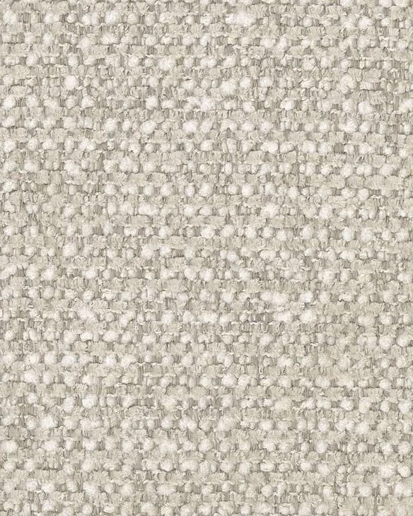 Close-up of the Ashton sectional showcasing the soft boucle fabric, feather-fiber cushions, accent pillows, and quality craftsmanship.