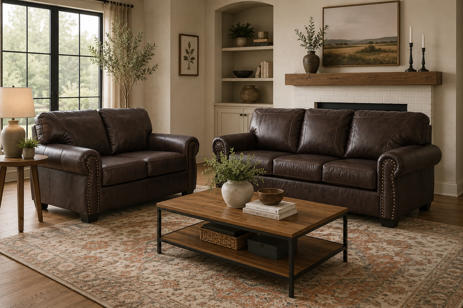 Charleston Leather Sofa & Loveseat Collection - Special Order