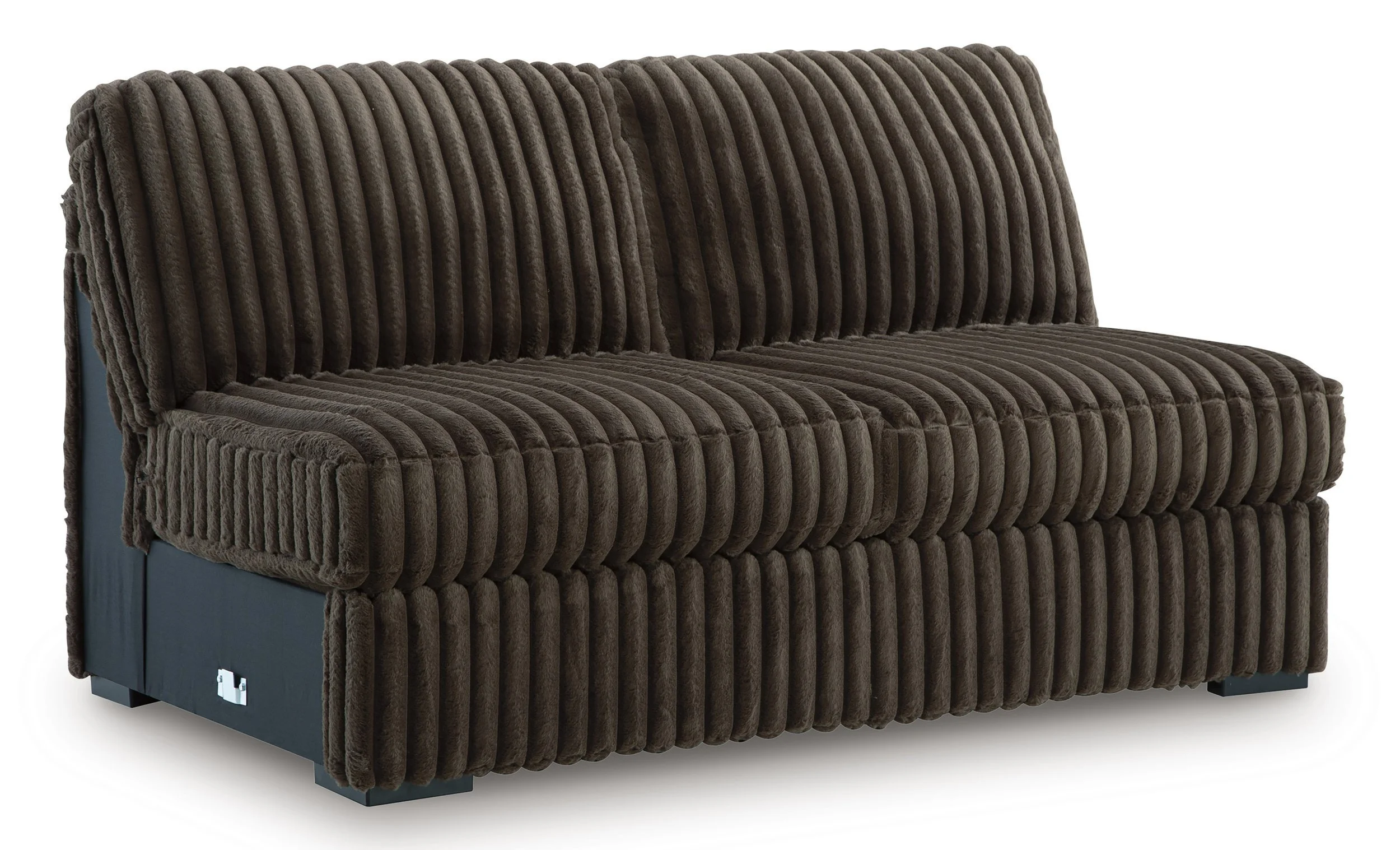 Oversized contemporary 4-piece sectional with jumbo corduroy upholstery, reversible cushions, corner chaise, and plush seating.