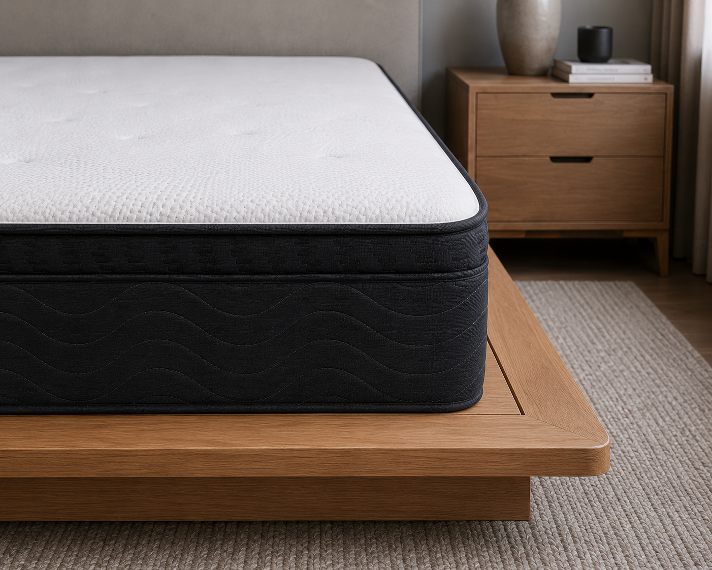 Close-up of the Horizon Euro Top mattress quilting and plush comfort layers