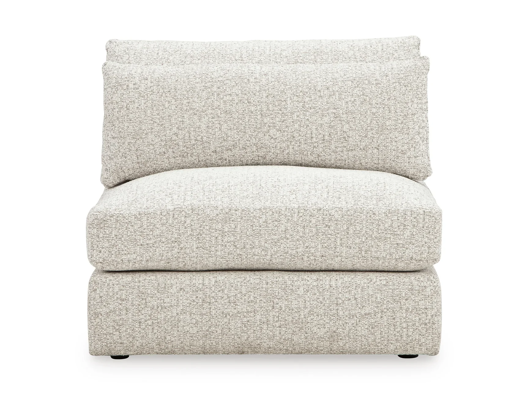 Contemporary modular sectional with plush boucle upholstery, reversible cushions, feather-fiber comfort, and flexible seating configuration.