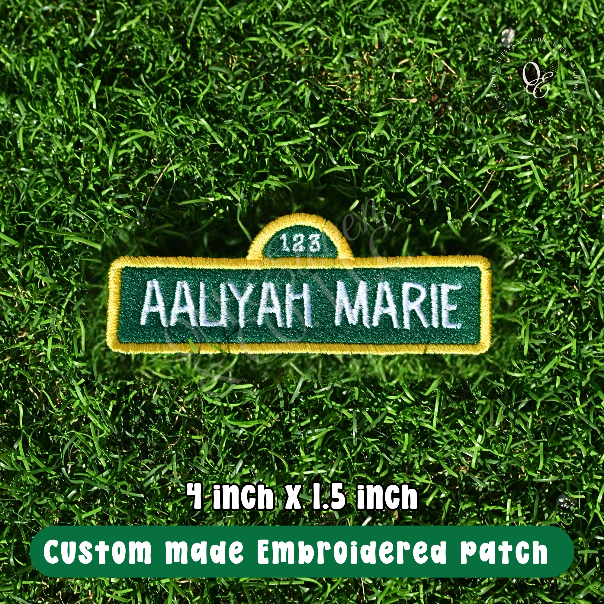 Personalized Name Embroidered Street Sign Patch