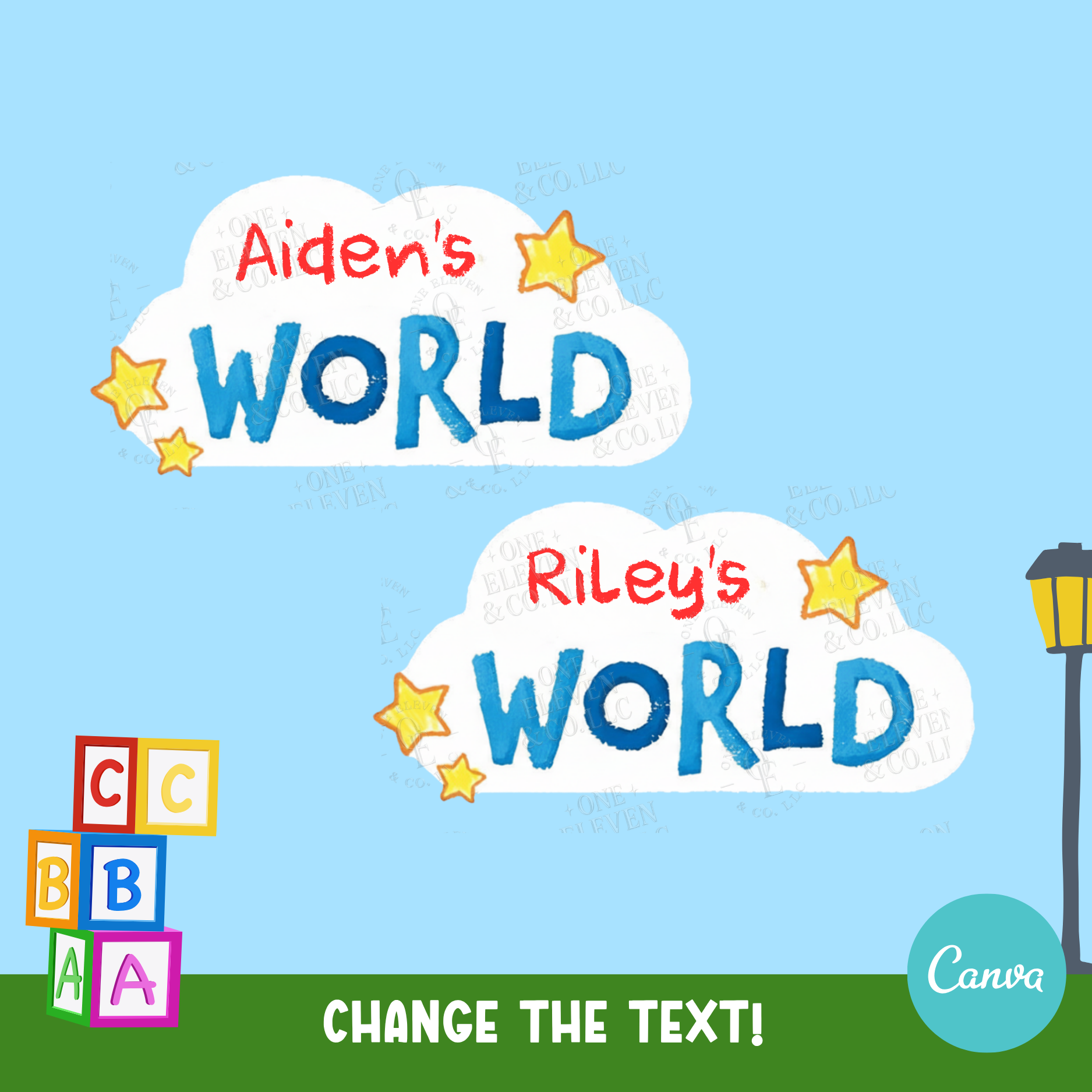 Kid's Editable Cloud Logo