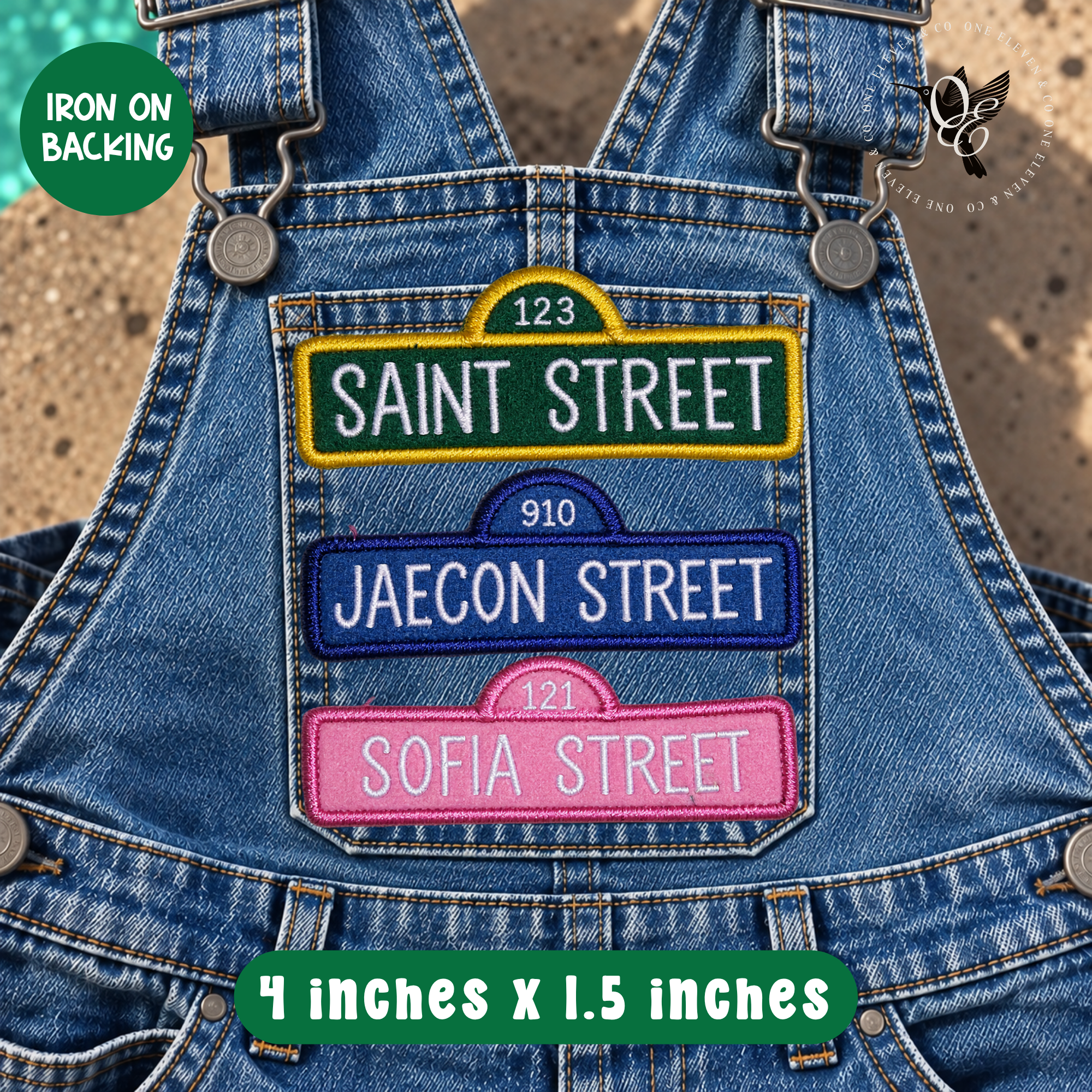 Custom Street Sign Patch, Personalized Name Patch, Toddler Patch