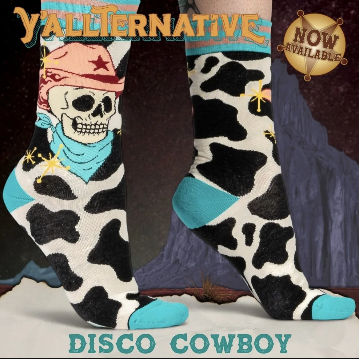 Foot Clothes socks Disco Cowboy