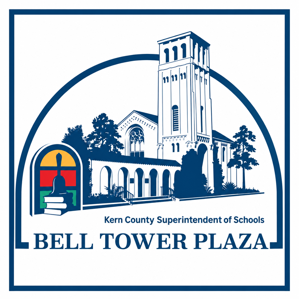 Bell Tower Plaza Remodel for the Kern County Superintendent of Schools, where Hector Rodriguez Plastering served as the drywall and plaster subcontractor to S.C. Anderson, Inc.