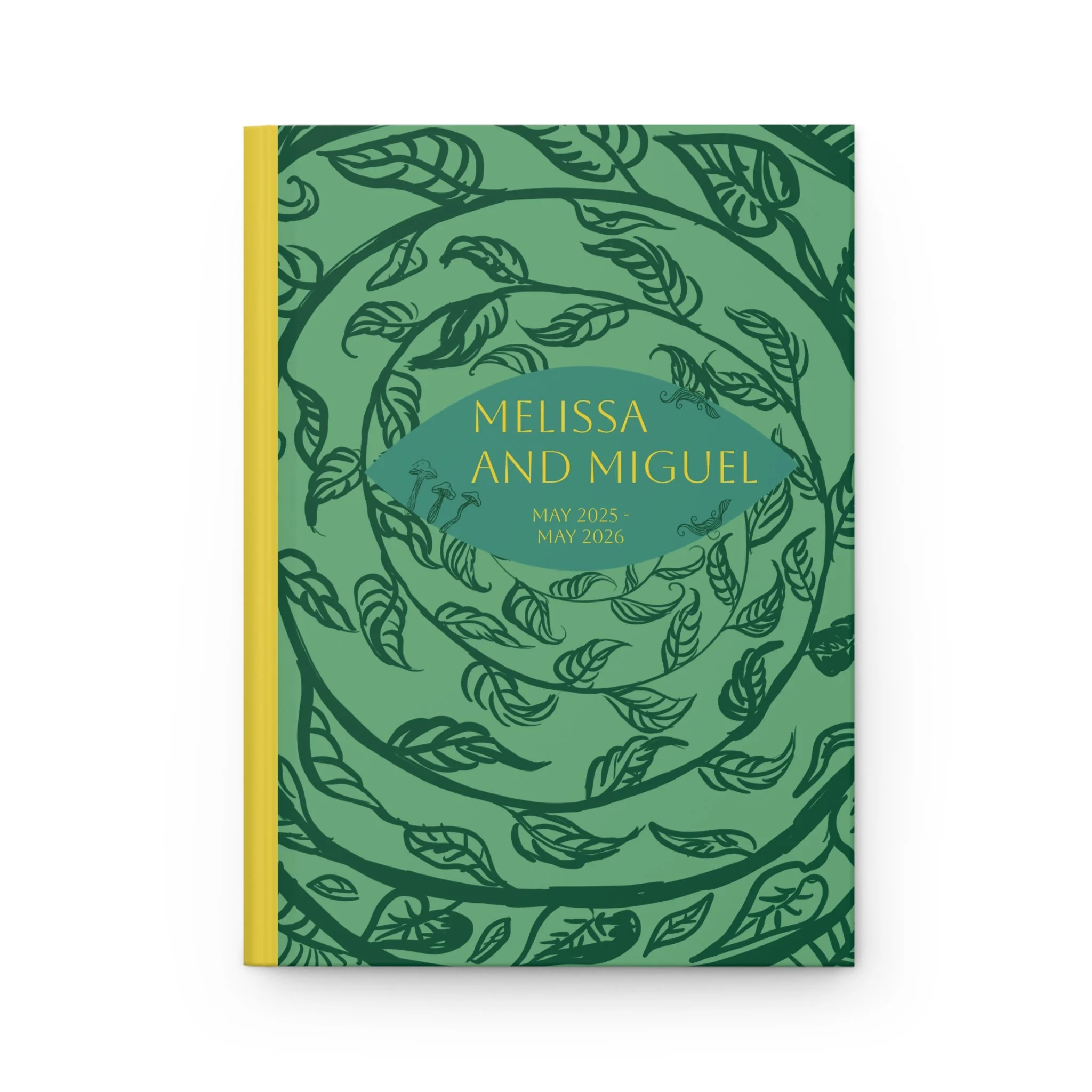 M AND M Leafy Customizable Journal