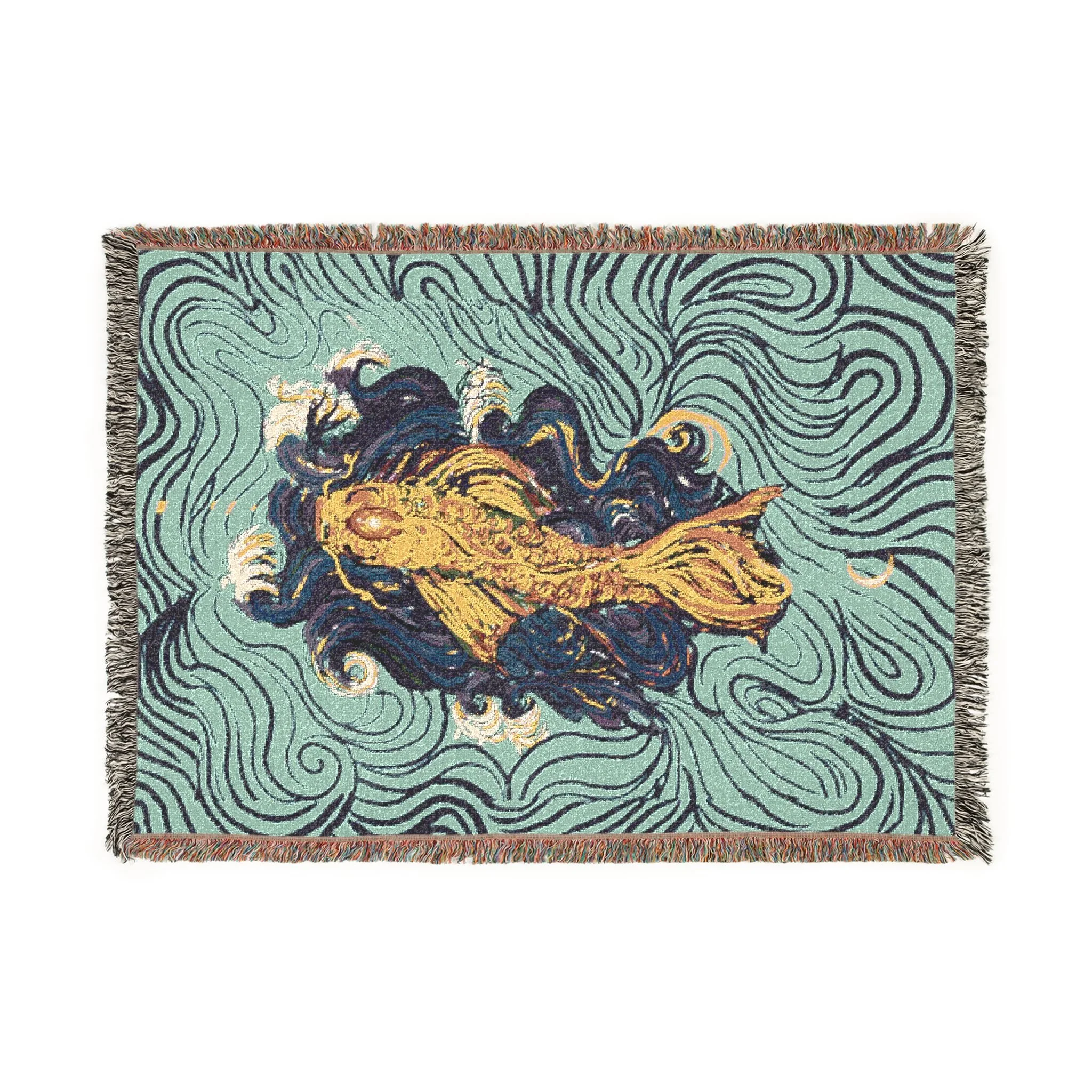 Woven Koi Fish Blanket: PHOTO