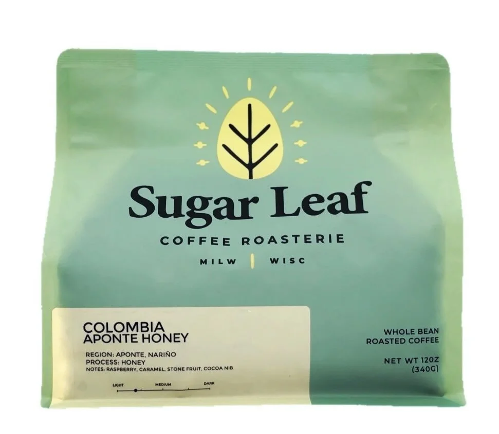 Now available! Colombia Aponte Honey 🌺. Tasting notes of tart raspberry, caramel, cacoa nib, and stone fruit pop from the cup; with a mango-like, silky and tropical body. The high elevations, low relative humidity, and strong breeze in this part of 