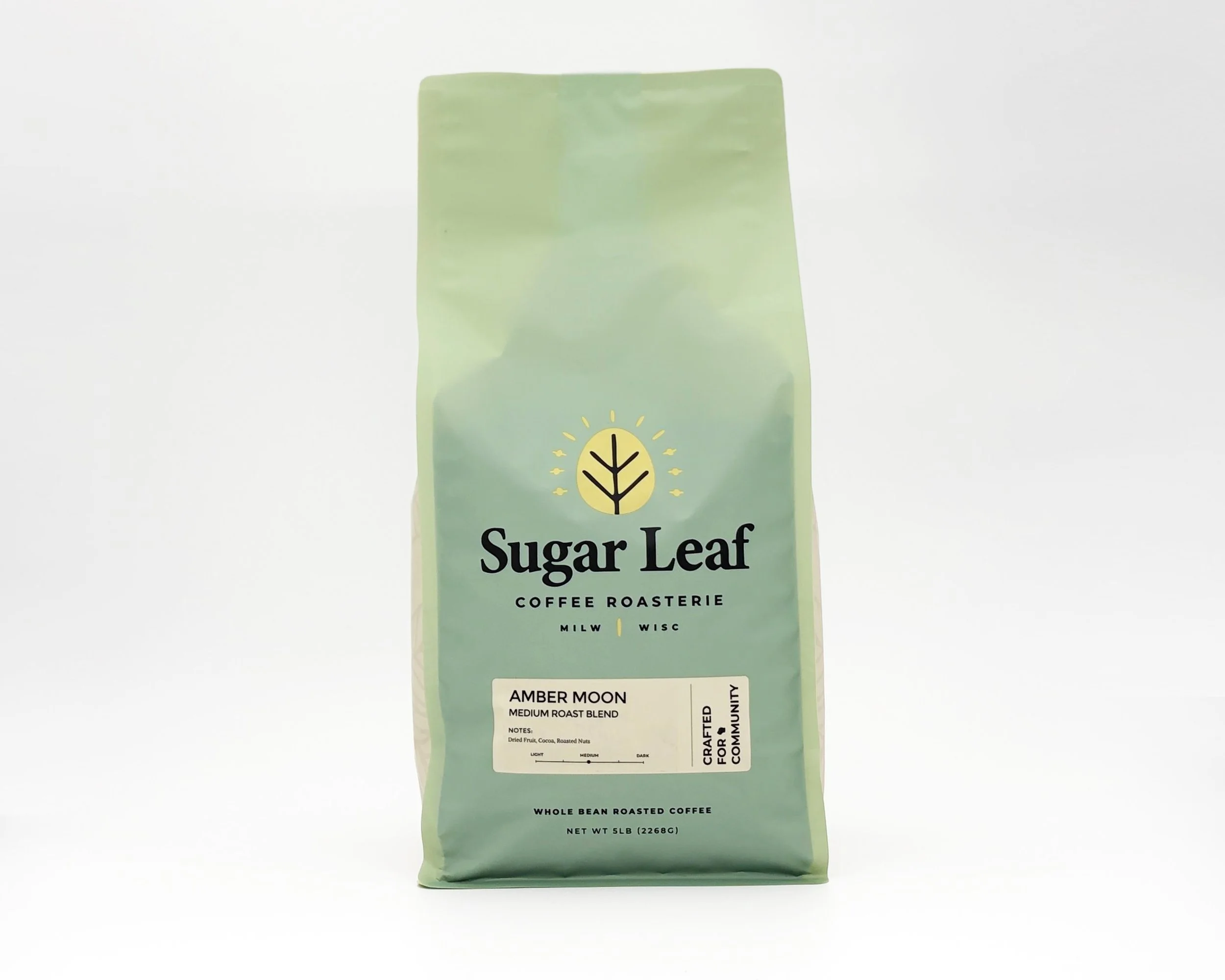 Large bag of Sugar Leaf Amber Moon coffee