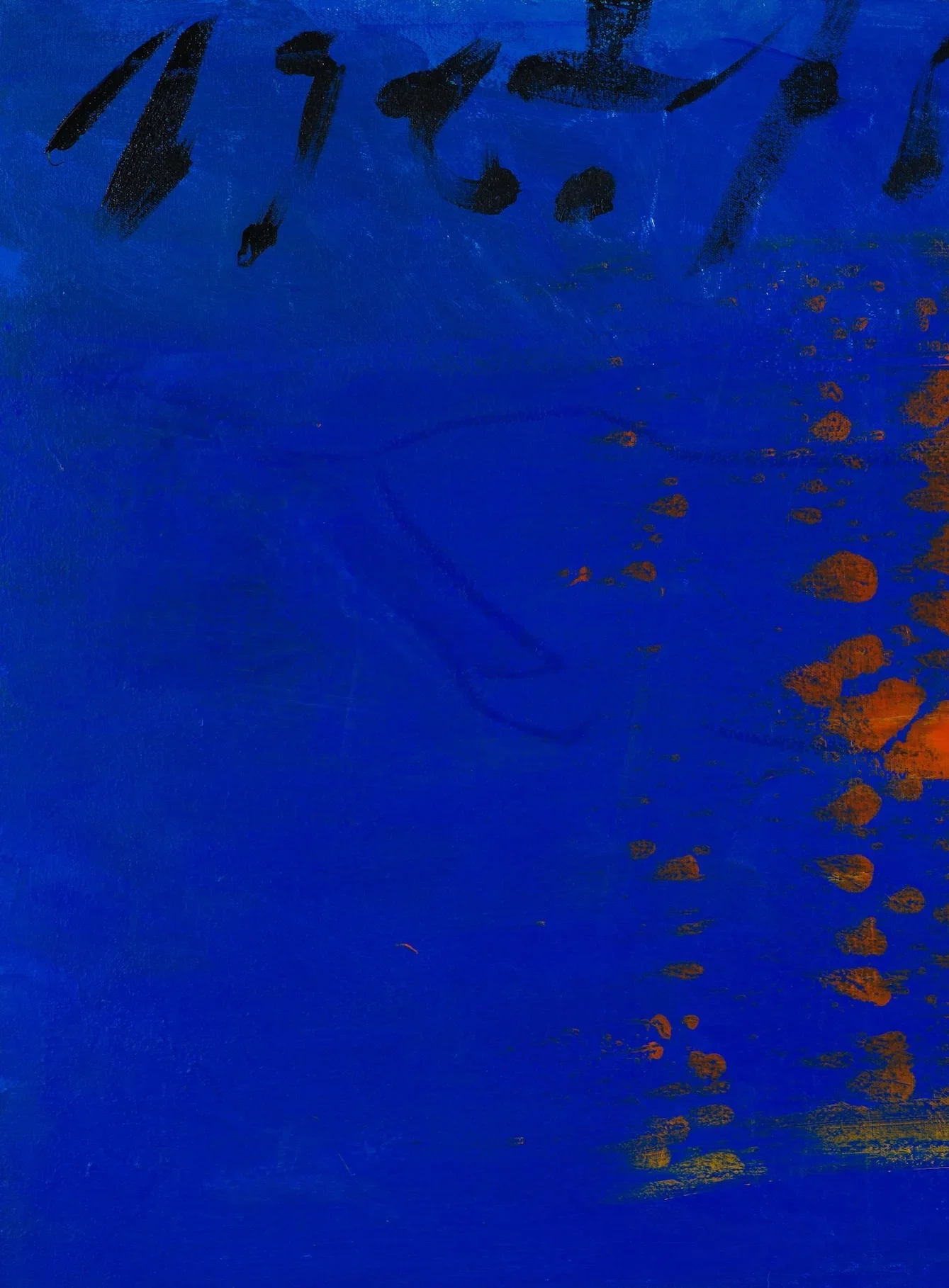 Blue background painting by Sangchen Tsomo - Tchera Niyego Coaching