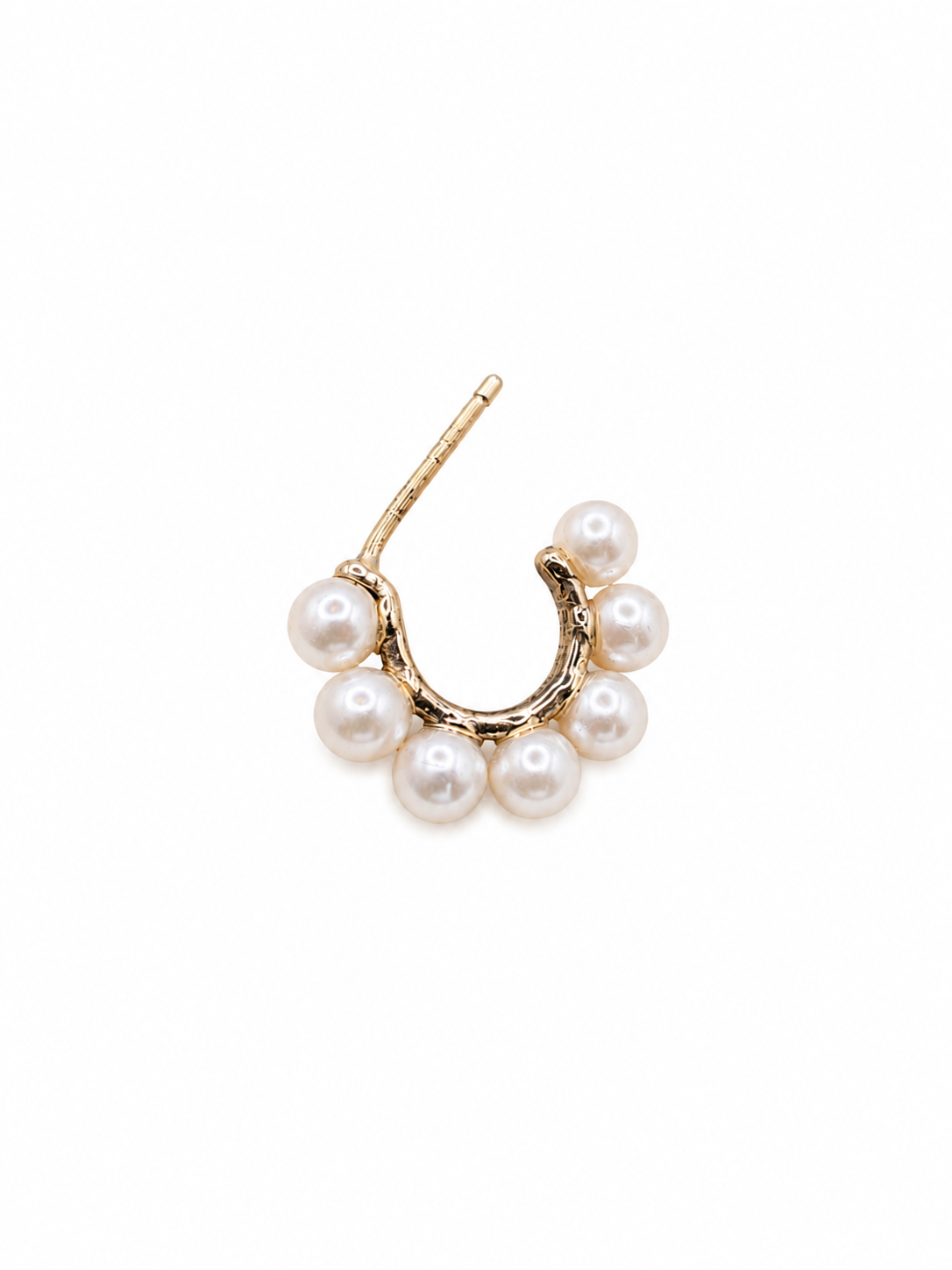 Pearl Bloom Hoop Earrings