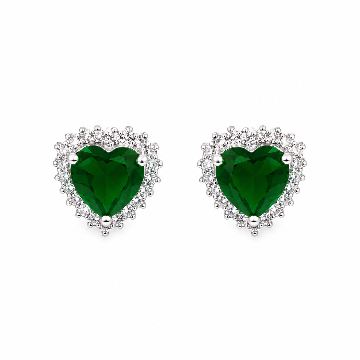 Paraíba tourmaline Heart Stud Earrings