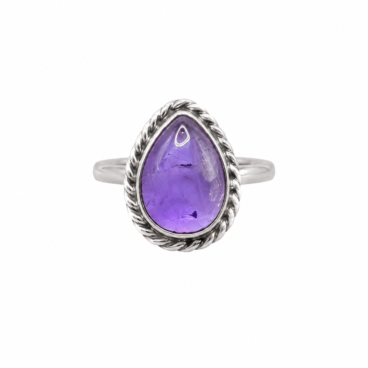 Amethyst Teardrop Ring
