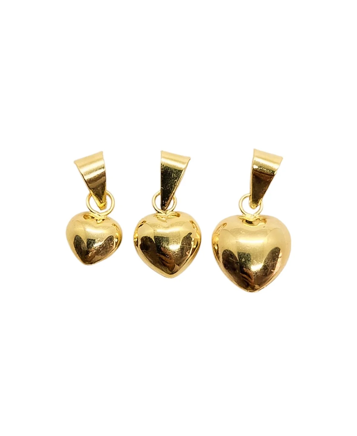 Heart-Shaped Gold Pendant Set