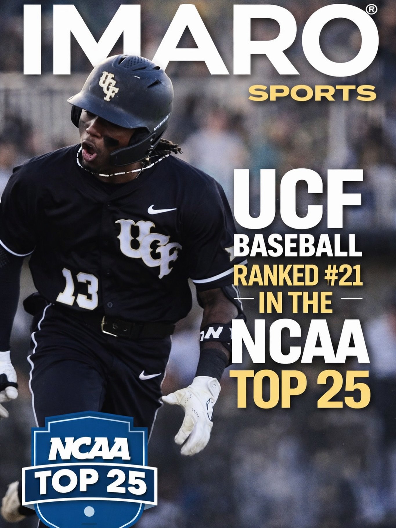 Cayden Gaskin and the UCF Knights keep rolling 📈 from #23 to #21 in the NCAA Top 25.

Gaskin&rsquo;s not just producing&mdash;he&rsquo;s bringing life to the lineup. Every at-bat feels intentional, every time he&rsquo;s on base he&rsquo;s a threat, 