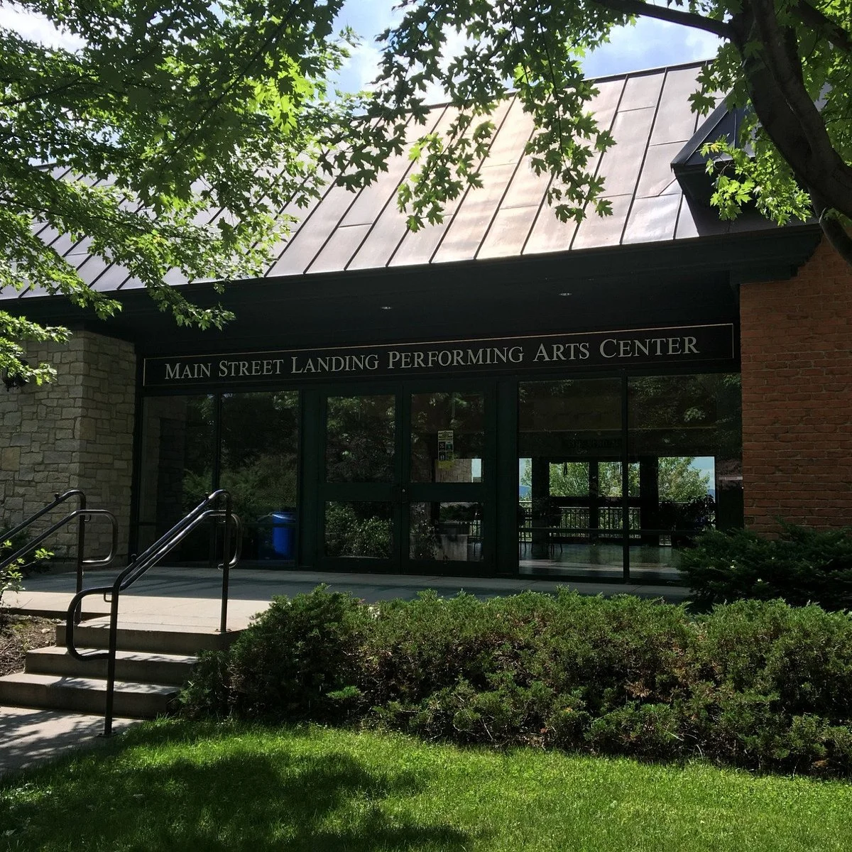 image of battery street entrance of Main Street Landing Performing Arts Center in Burlington Vermont