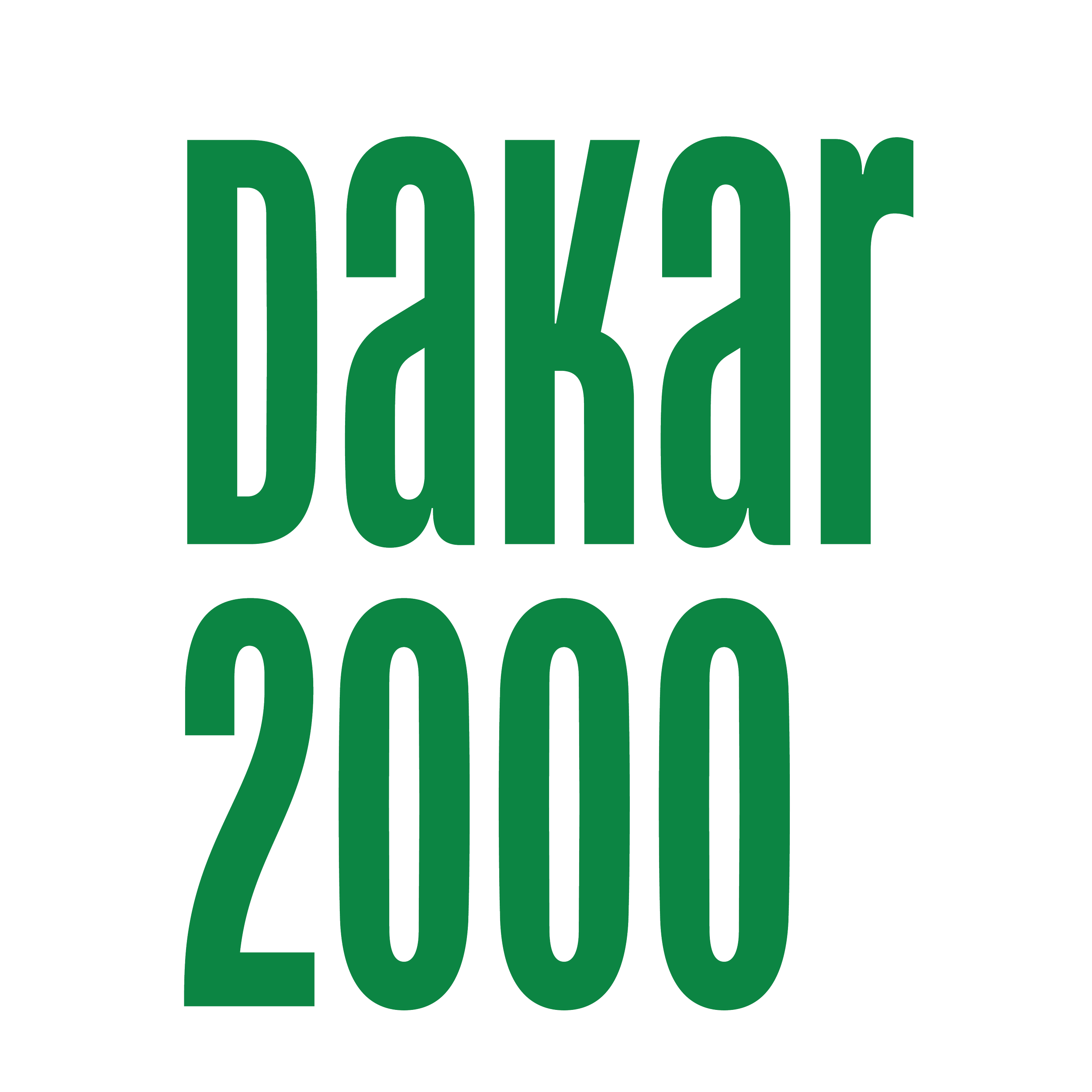 Green text reading 'Dakar 2020'.