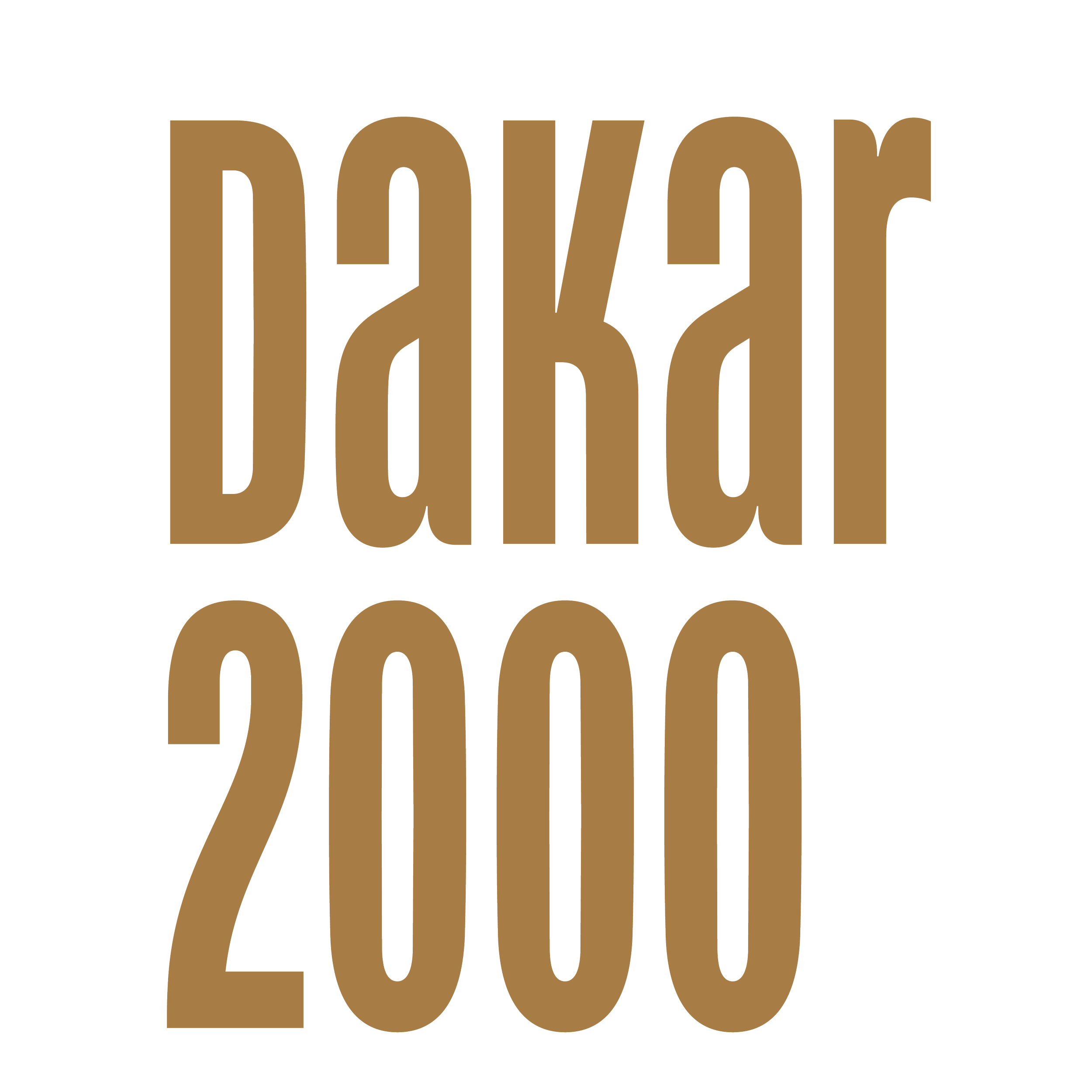 Dakar 2000 title image in brown
